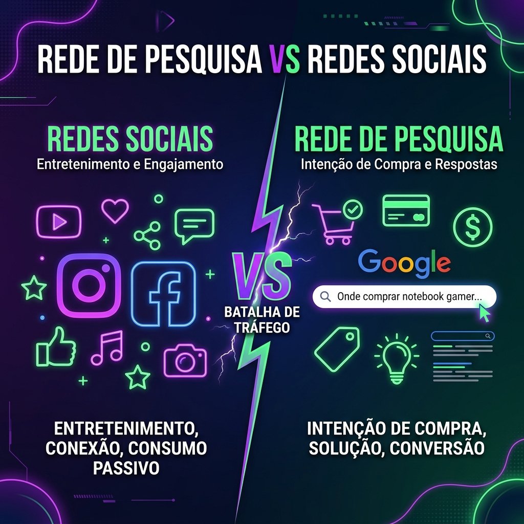 Rede de Pesquisa vs Redes Sociais: Onde está o seu cliente?